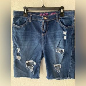 Girls Jean Bermuda Shorts